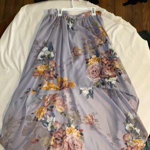 Windsor Floral High-Low Skirt